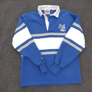 Blue And White AF Collegiate Striped Barbarian Rugby Shirt Size S - Picture 1 of 6