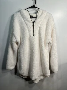 athletic works womens white pullover hoodie super soft size medium 8 10 - Picture 1 of 5
