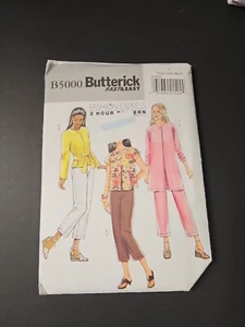 SIZES XSM SML MED BUST 29.5-36 BUTTERICK B5000 MISSES JACKET SASH PANTS *UC/FF - Picture 1 of 3
