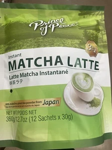 MATCHA LATTE 12.7 OZ 12 SACHETS EACH PRINCE OF PEACE 3 In 1 - Picture 1 of 4