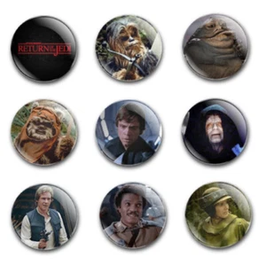 25mm STAR WARS EPISODE 6 DIE RÜCKKEHR DER JEDI KNOPFABZEICHEN x9 - Bild 1 von 1