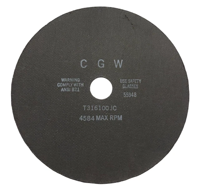 CGW 10" x .063" x 1-1/4" Precision Tool Room Cut-Off Wheel Type 1 - Image 1 of 1