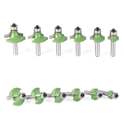 8mm Shank Round Over Edge Profile Router Bit, 19.05-38.1mm Radius 6PCS - Image 1 of 4