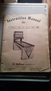 ÚNICO BOMBÍN con ESQUEMAS-Williams Orig. Manual-L@@K! - Imagen 1 de 1
