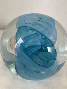 Ephipany Circle of Life Paperweight By April Wagner Aqua - Picture 1 of 6