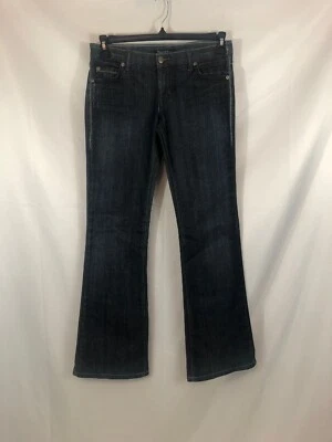 Pantalones de mezclilla elásticos de algodón de tiro bajo azul David Kahn para mujer talla 26 Foto 1 de 2