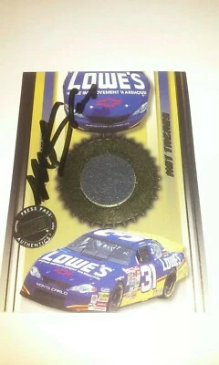 Mike Skinner Autograph Race Used 2002 Lowe's Press Pass Card Nascar 2048/2300 - Image 1 of 4