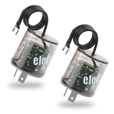 2Pin LED Flasher Relay with Ground Wire,12V Car Flasher Relay for Fixing 2PCS - Image 1 of 4