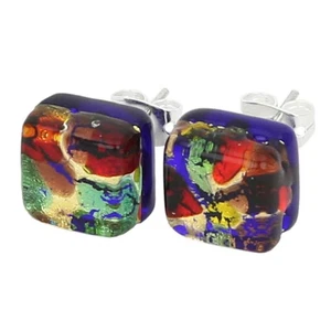 Pendientes de vidrio de Venecia Murano con cuentas italianas con lámparas. Multicolor - Imagen 1 de 6