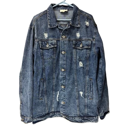 Chaqueta vaquera para mujer Umgee XL azul envejecido Jean Trucker botón delantero Foto 1 de 4