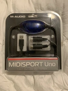 M-Audio USB To Midisport Uno 1X1 MIDI Interface Adapter (16 Midi Channel) - Picture 1 of 3