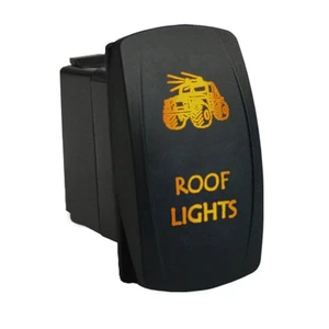 ROOF LIGHTS 612O Rocker switch amber ON/OFF waterproof SPST marine - Imagen 1 de 7