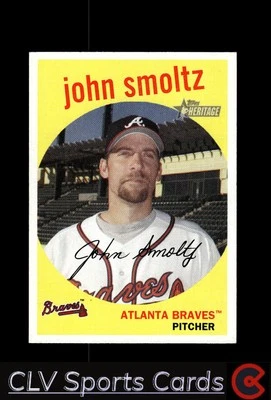 Baseball sports Topps John Smoltz Atlanta Braves Near Mint or Better - Image 1 of 2