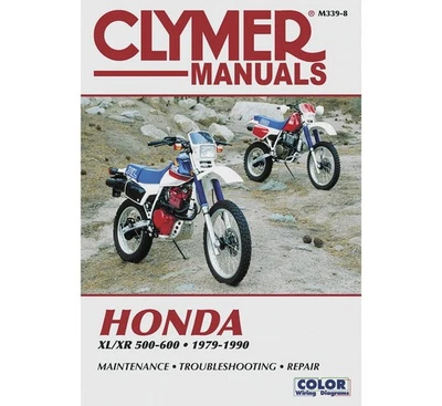 1980 Honda XL500S CLYMER REPAIR/SERVICE MANUAL HONDA XL/XR 500-600 79-90 M339-8 - Image 1 of 2