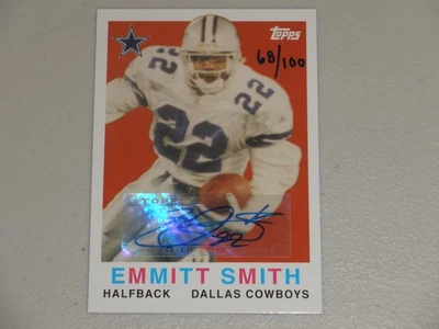 Autógrafo Emmitt Smith 2008 Topps Throwback #/100 HOF Cowboys Auto SP Foto 1 de 2