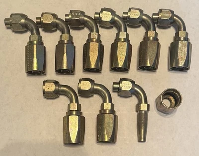 Parker 90 градусов поле присоединяемый гидравлический шланг фитинг 1/2 «x 1/2»  - Изображение 1 из 4