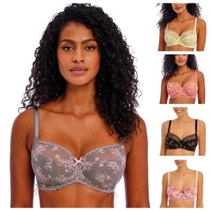 Freya Offbeat Decadence Bra Side Support Underwired Womens Lace Lingerie 402501 - Afbeelding 1 van 44