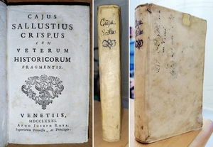 Gaio Sallustio Crispo, CUM VETERUM HISTORICORM FRAGMENTIS. Venezia, G. Rosa 1781 - Picture 1 of 20