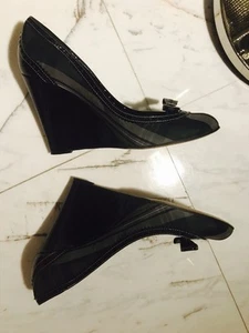 Moschino Cheap And Chic Preppy Wedges Heels Shoes Pumps Sz40 - Picture 1 of 7