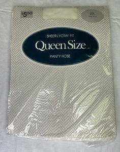 Vintage Evan Picone Sheer Lycra Fit Queen White Pantyhose Size One Plus - Picture 1 of 3