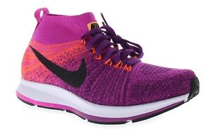 Nike Girls Youth Zoom Pegasus All Out Flyknit Purple Running Shoes 859622 500