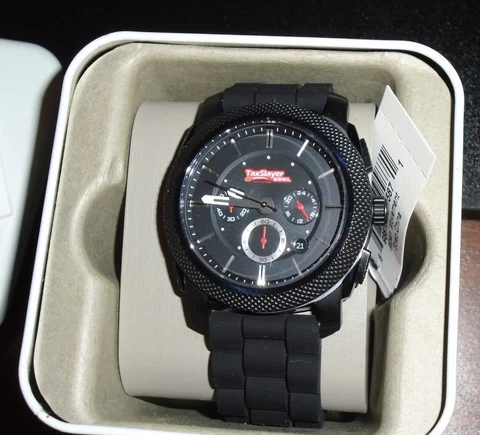Louisville Cardinals Football Player Issued TaxSlayer Bowl Watch with Box Cover