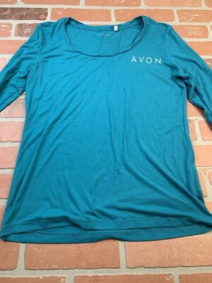 Camisa Avon Port Authority manga 3/4 adulto mujer talla grande verde azulado elástica Foto 1 de 4