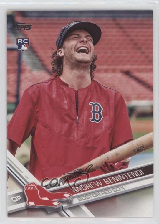 2017 Topps Update Short Print Variation Andrew Benintendi (Laughing) Rookie RC