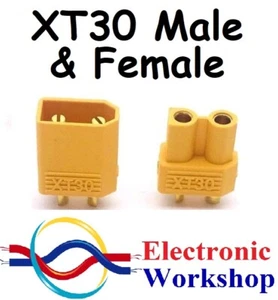 XT30 Connectors Male & Female 3, 5, 10 Lipo Battery RC Car Plane UK Seller - Picture 1 of 22