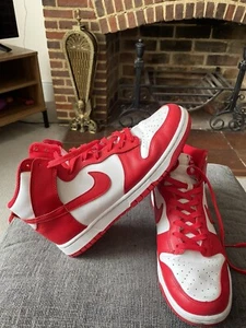 Nike Dunk High Championship Red Size 9/44 - Picture 1 of 7