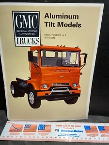 ORIGINAL VINTAGE SALES BROCHURE 1965 GMC ALUMINUM TILT MODELS DEISEL 4X2 - Picture 1 of 4