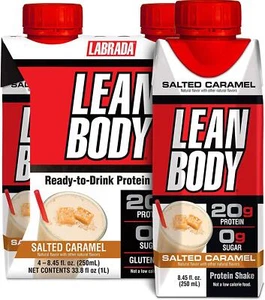 Labrada Lean Body Protein Drink 20g Protein 8.45 Fl Oz Pack of 16 Salted Caramel - Picture 1 of 7