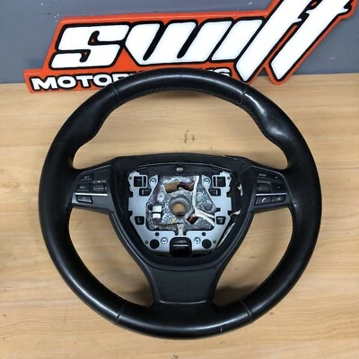 09-16 BMW 750Li 750Li xDrive Leather Steering Wheel Black 32336790891 Oem - Image 1 of 4