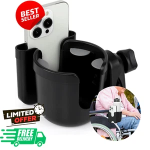 Soporte para taza y teléfono 2 en 1 para andador silla de ruedas scooter andador ayuda a la movilidad - Imagen 1 de 12
