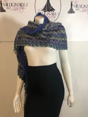 BUFANDA CLÁSICA MULTICOLOR MISSONI 1211118 MEZCLA LANA AZUL, BORGOÑA, VERDE Foto 1 de 4