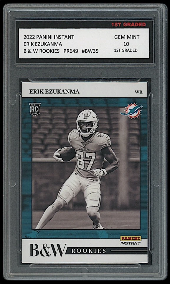 ERIK EZUKANMA 2022 PANINI INSTANT B&W ROOKIES 1ST GRADED 10 NFL ROOKIE CARD RC - Image 1 of 1