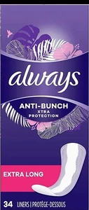 3 pack Always Xtra Protection Unscented Daily Liners, Extra Long, 102 total - Picture 1 of 2