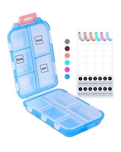 Travel Pill Organizer Moisture Proof Container Holder with 10 Compartments - Picture 1 of 8