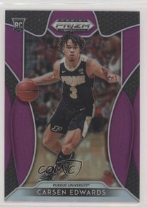 2019-20 Panini Prizm Draft Picks Purple Prizm Carsen Edwards #98 Rookie RC