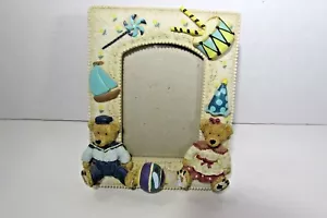 Children's Teddy Bears "Play Time" Ceramic 3D Picture Frame - Picture 1 of 8