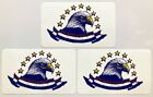 American Eagle Stickers Lot of 3 Vending Machine Decals Patriotic Stars Banner