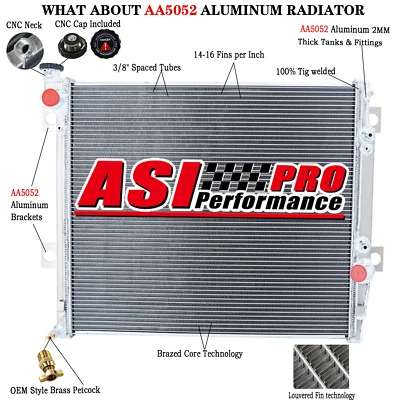 4 Row Radiator For 2003-2009,2005 Toyota 4 Runner SR5/Lexus GX470 4.7L Foto 1 de 4