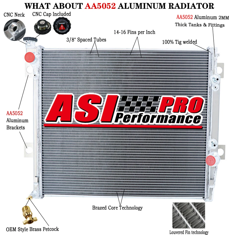 4 Row Radiator For 2003-2009,2005 Toyota 4 Runner SR5/Lexus GX470 4.7L Foto 1 de 4