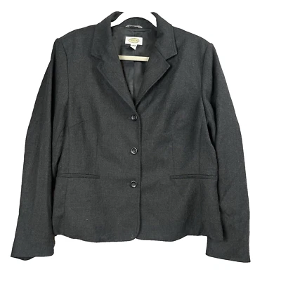 Chaqueta Blazer Talbots Para Mujer 14 Negra Clásica Cuatro Botones Negra Vestido Trabajo Foto 1 de 4