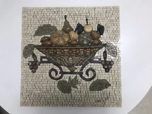 Tile Backsplash Kitchen Marble Mosaic Fruit Basket 18x18 - Picture 1 of 4