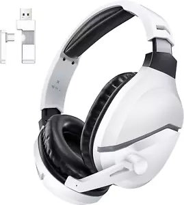 Wireless Gaming Headset with Noise Canceling Microphone for PS5 PC Xbox Series X - Picture 1 of 8