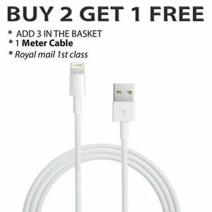 Genuine iPhone Charger Fast For Apple Long Cable USB Lead 12 11 5 6 7 8 X XS XR - Picture 1 of 8