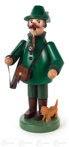 Ahumador guardabosques con perro altura = 22 cm NUEVO Erzgebirge figura de humo Rauchmann - Imagen 1 de 1