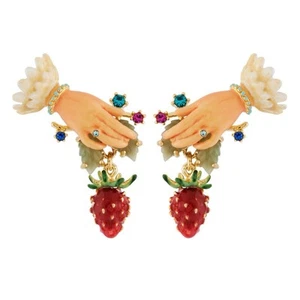 Les Nereides HAND AND STRAWBERRY EARRINGS - Picture 1 of 3