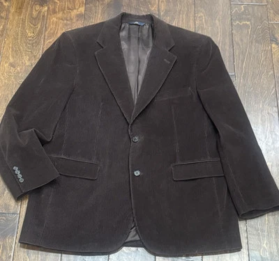 Brooks Brothers 346 Blazer Hombre 42 R Marrón Oscuro Pana Abrigo Deportivo Chaqueta Foto 1 de 4